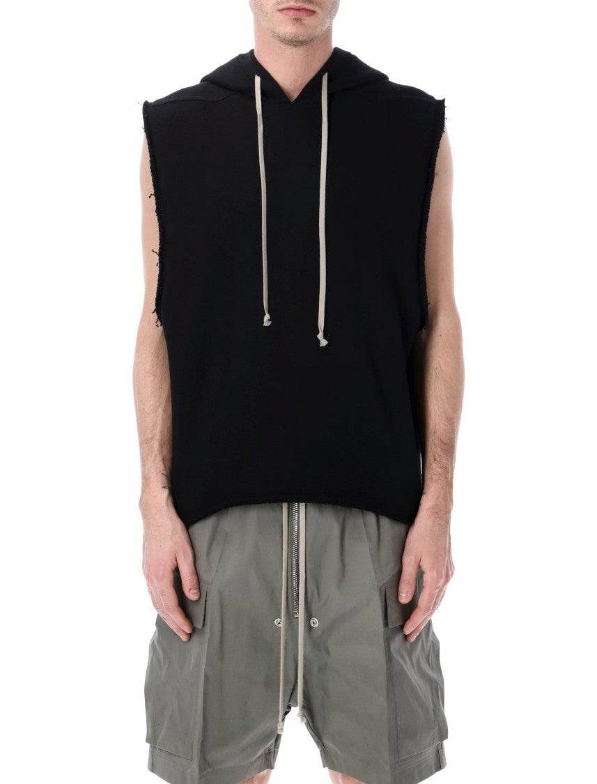 Rick Owens Sleeveless Black Hoodie