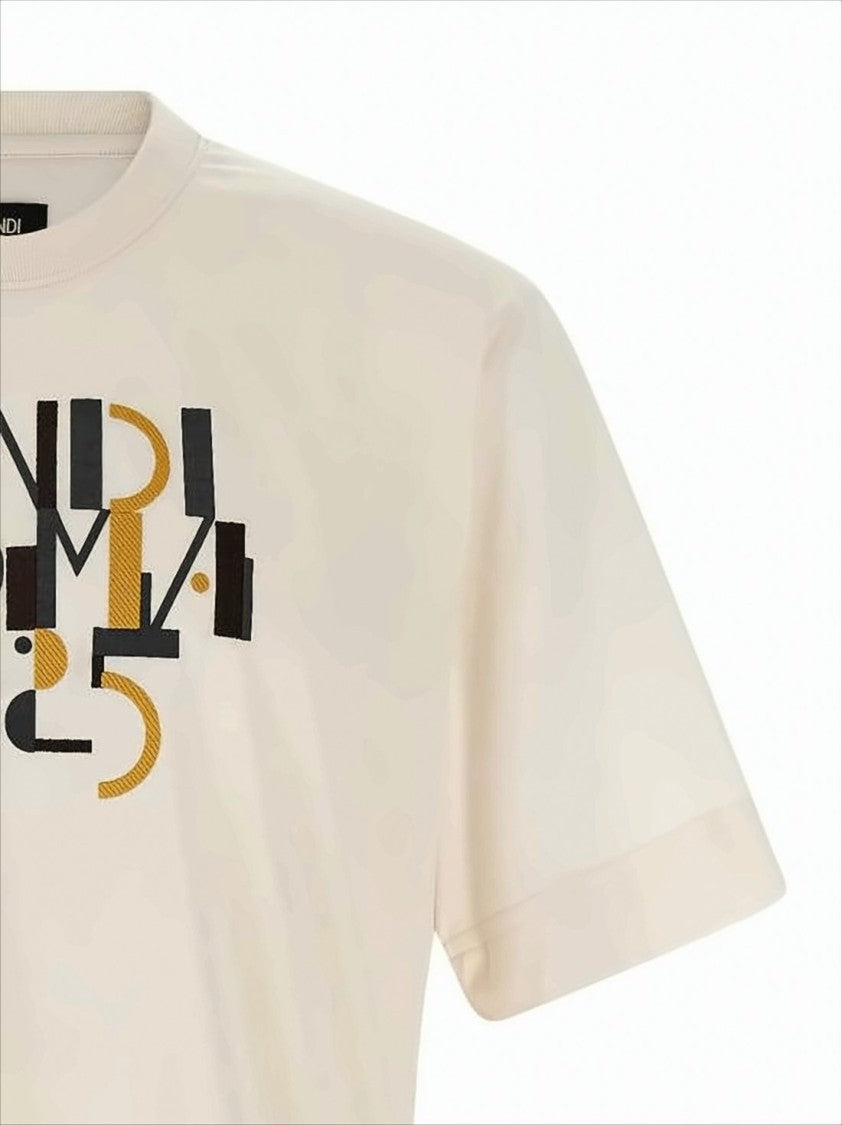 Fendi Crew Neck Graphic Print T-Shirt
