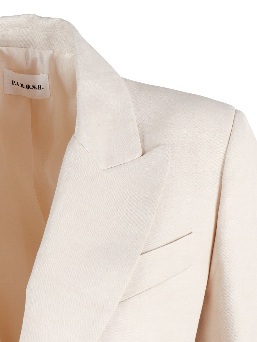 P.A.R.O.S.H. Single Breasted Structured Shoulder Blazer