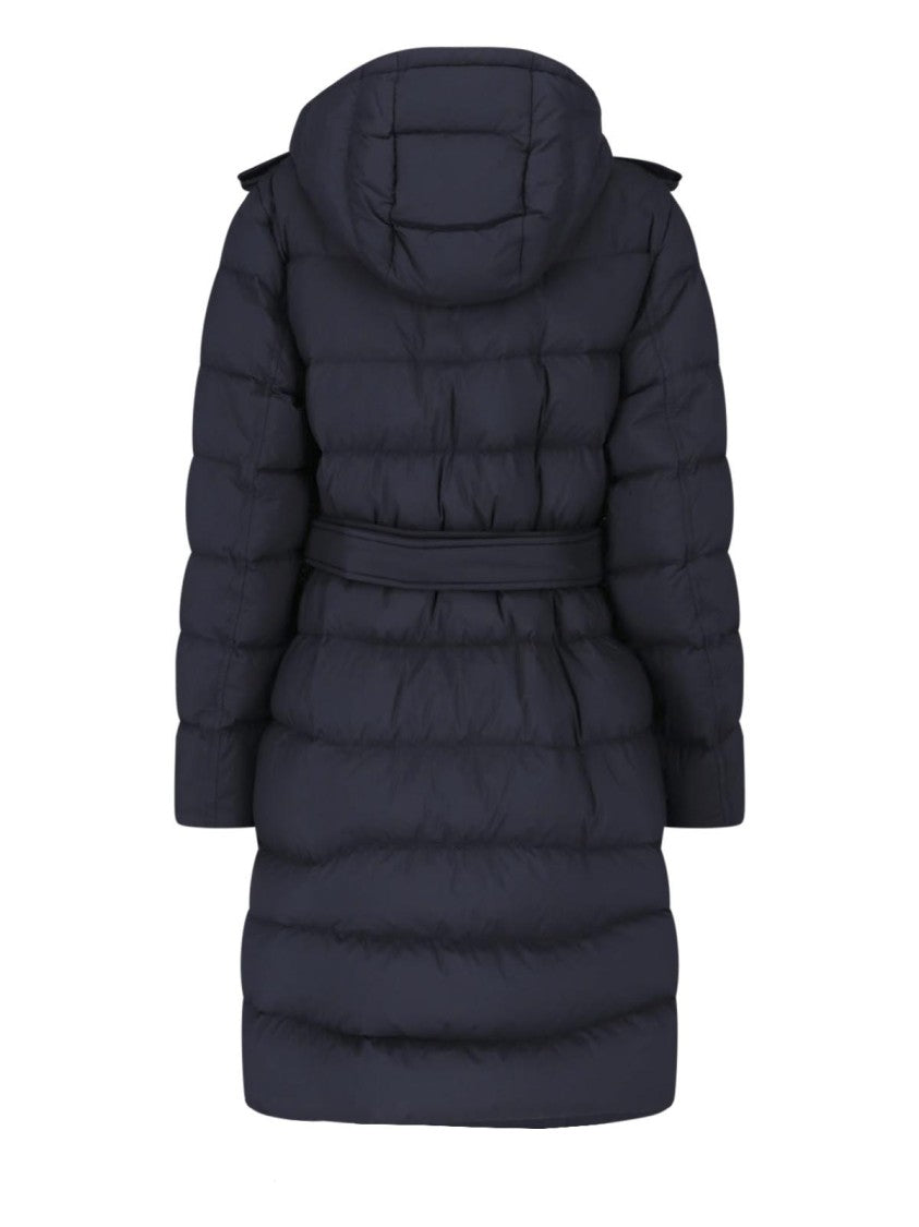 Burberry Black Double-Breasted Belted Down Jacket