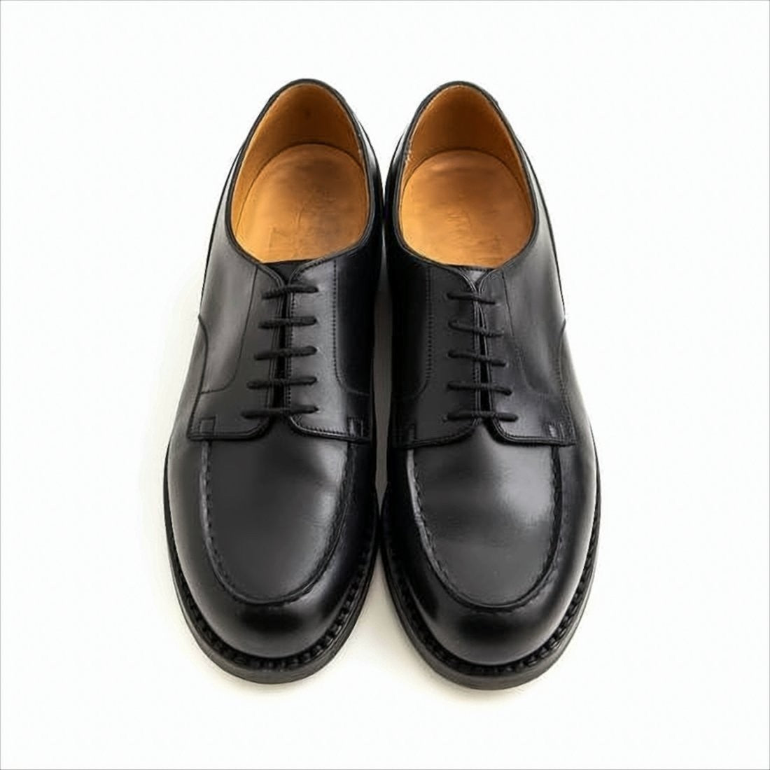 J.M. Weston Polished Leather Lace-Up Shoes With Moc Toe Design
