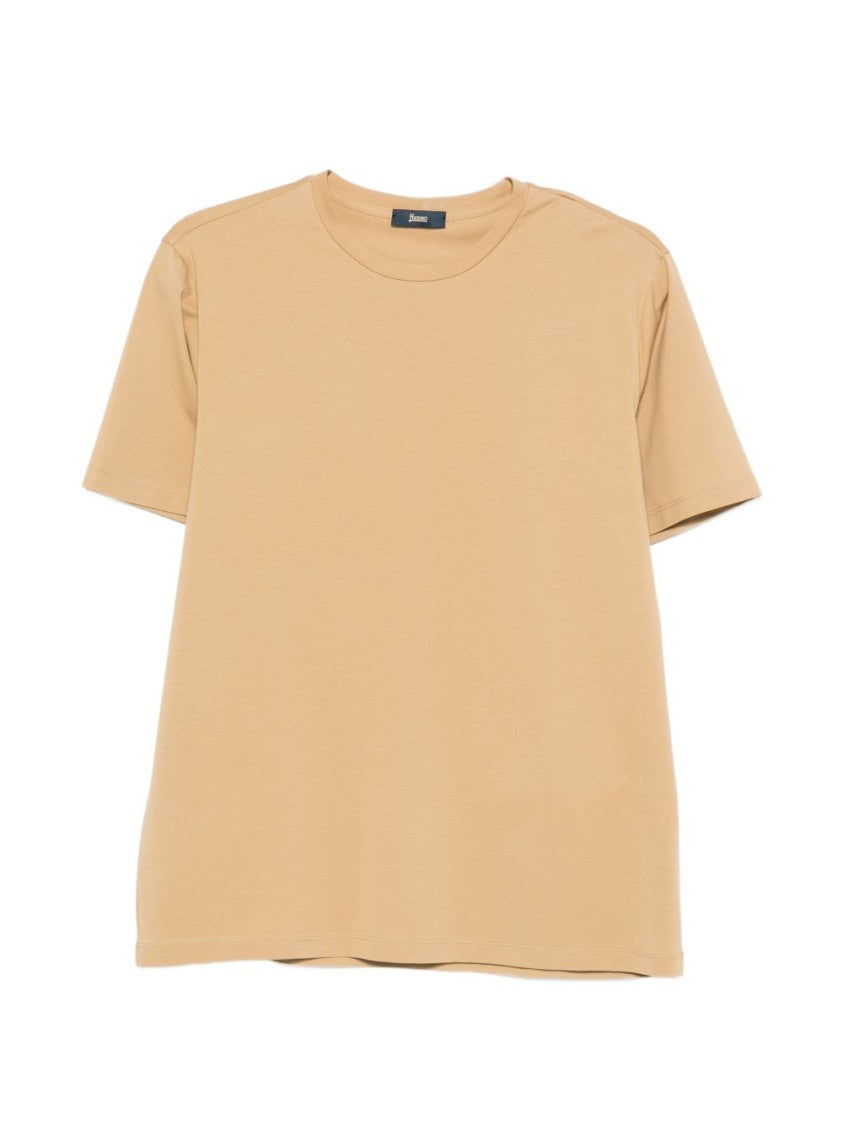 Herno Beige Relaxed Fit Crewneck T-Shirt