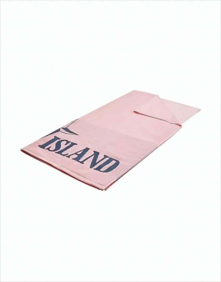 Stone Island Gradient Pink Scarf With Compass Logo And Bold Lettering