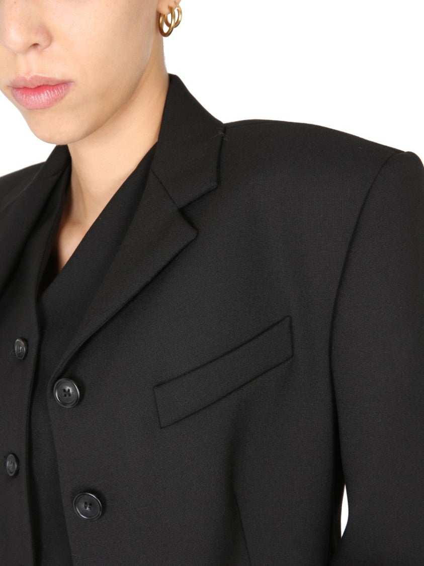Max Mara Single-Breasted Jacket With Mirror Lapels And Tailored Finish