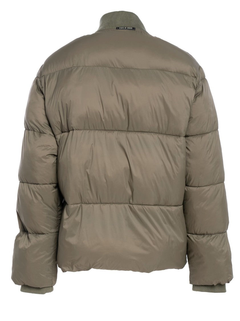 State Of Order Quilted Padded Bomber Jacket