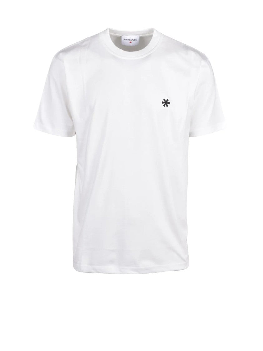 Strikestudio White Cotton Crew Neck T-Shirt