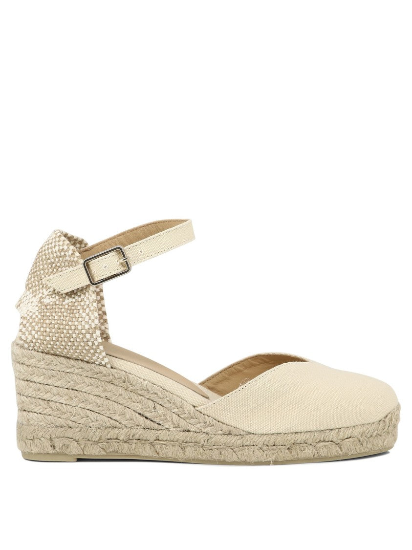 Castaner Closed Toe Organic Cotton Espadrilles With Woven Jute Heel