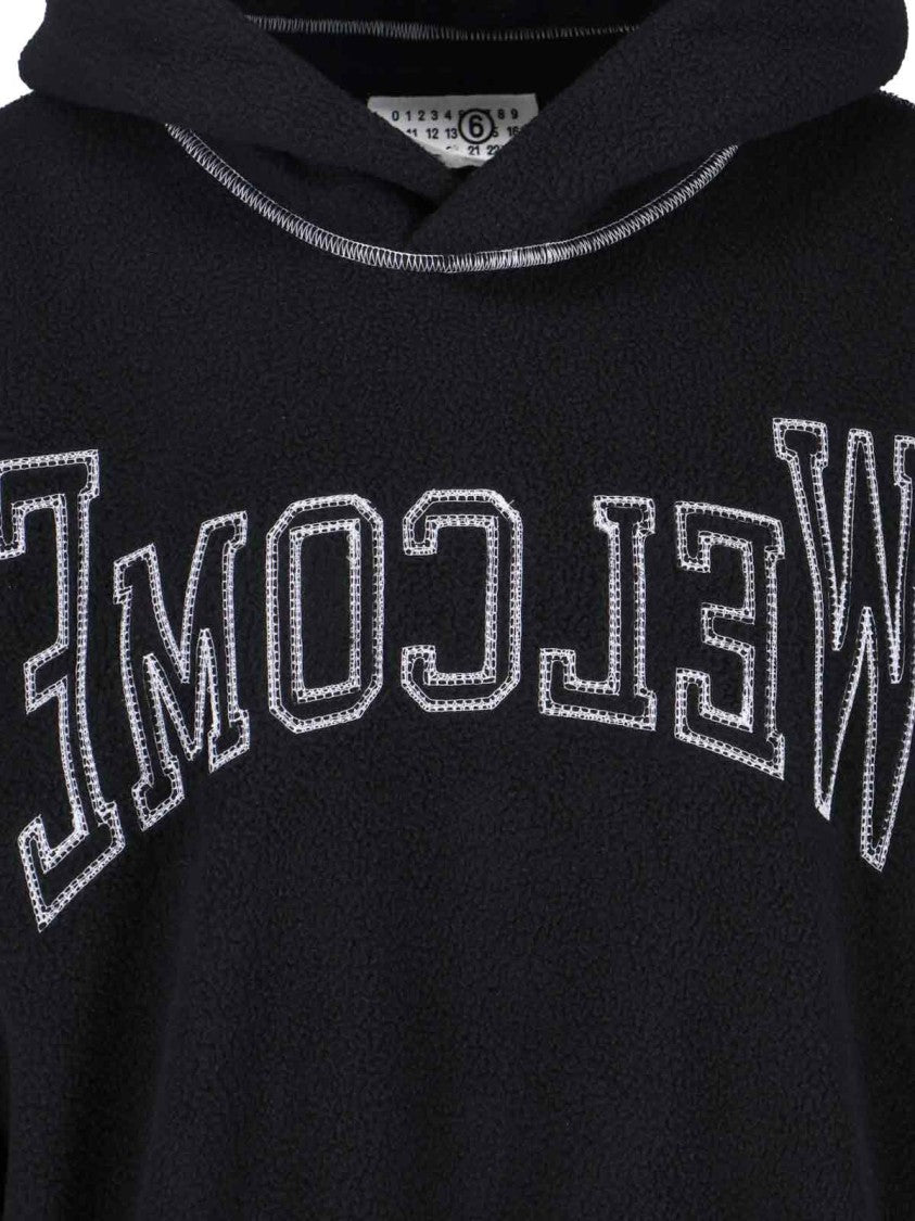 Mm6 By Maison Margiela Logo Hoodie – Black