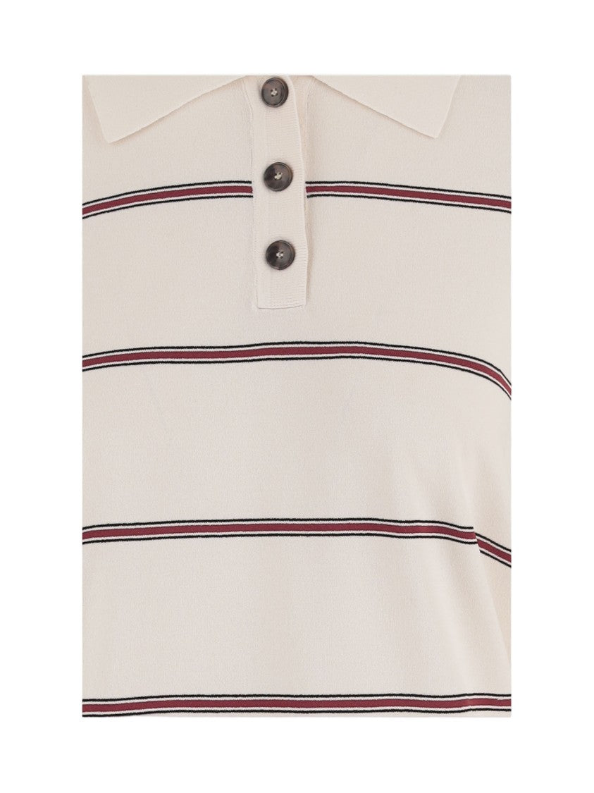 The Garment Multicolor Striped Viscose-Blend Polo Shirt