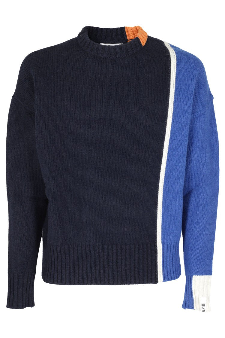 Right For Color-Block Crew Neck Sweater