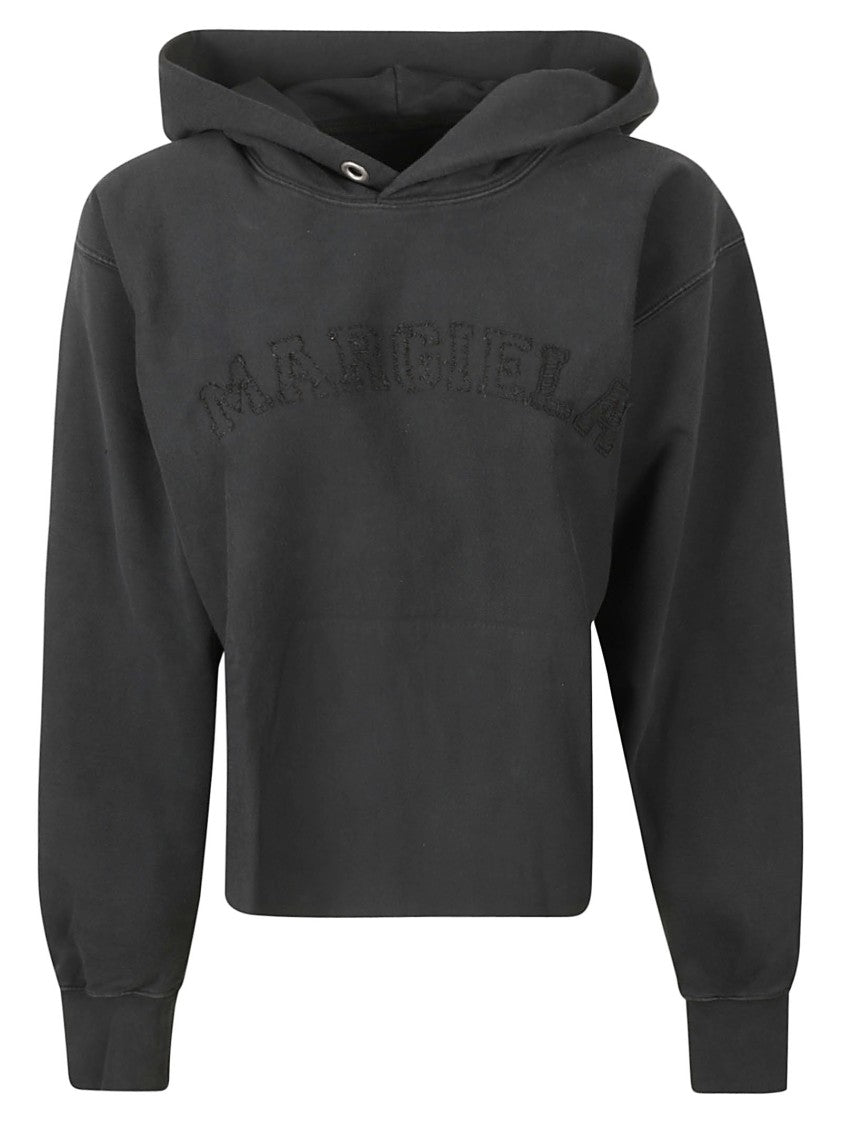 Maison Margiela Cropped Black Hoodie