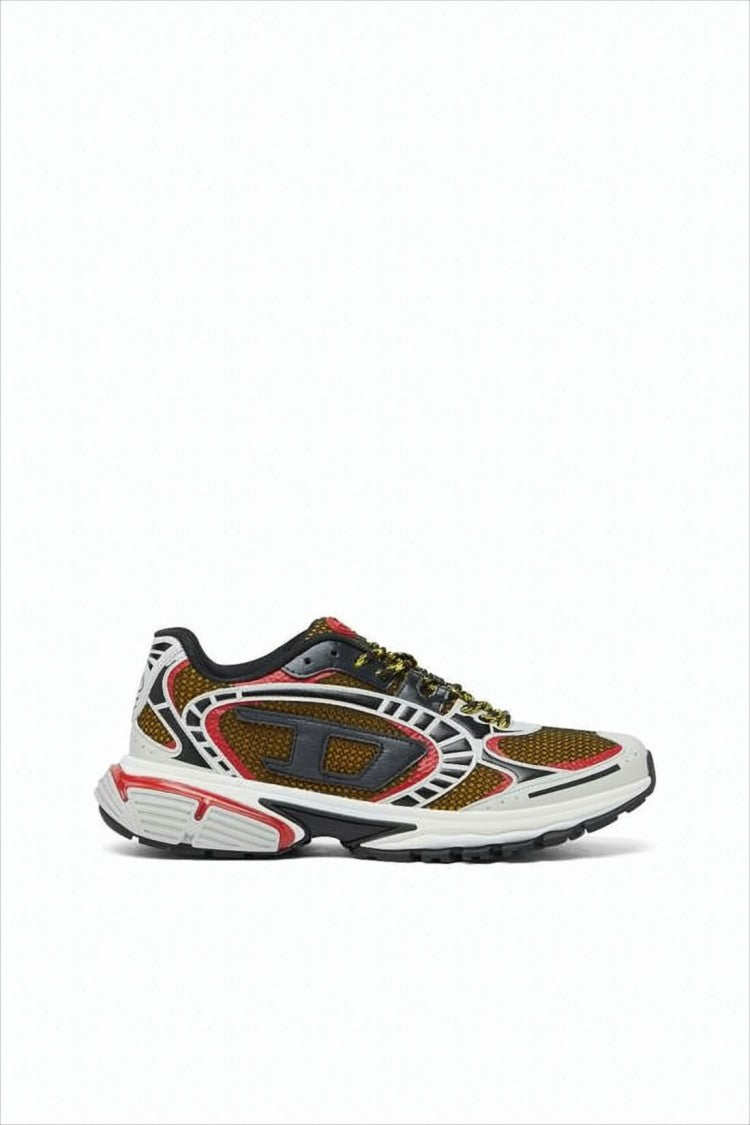 Diesel Dynamic Olive Green Sneakers With Bold Accents