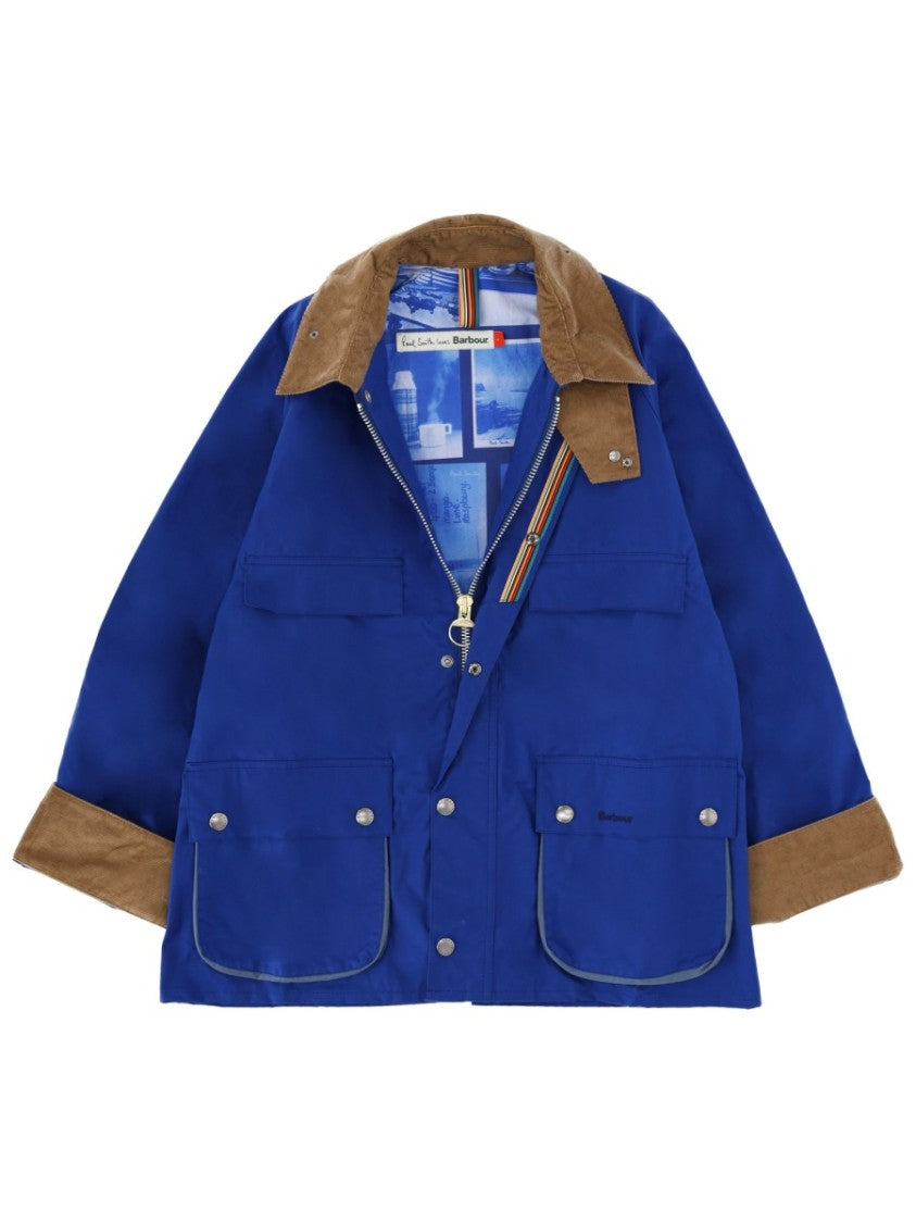 Paul Smith X Barbour Blue Cotton Corduroy Collar Jacket