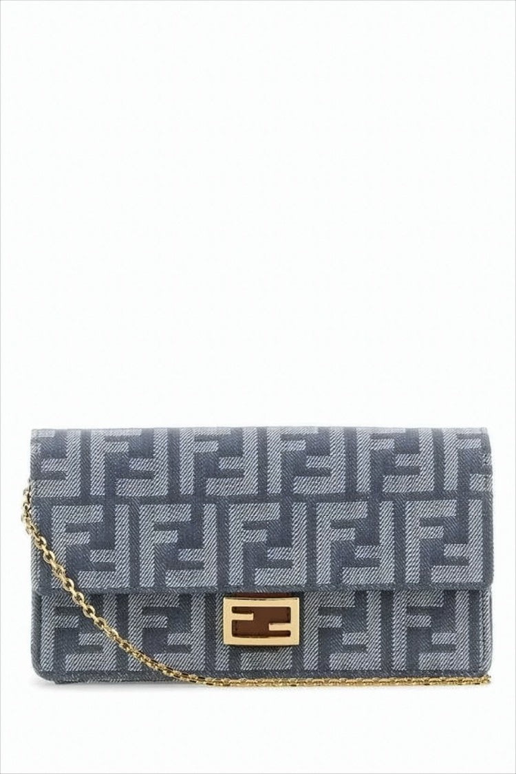 Fendi Rectangular Monogram Crossbody Bag With Gold-Tone Clasp