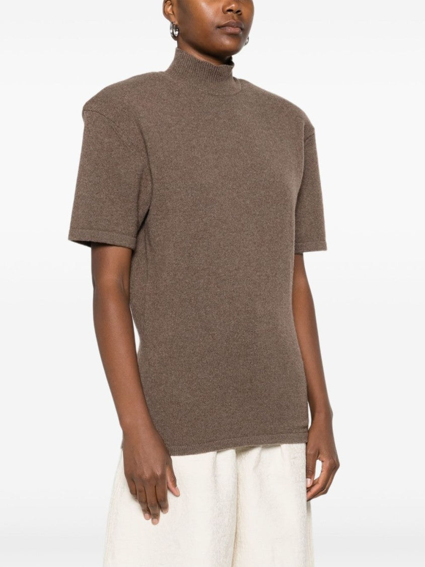Jacquemus Boxy Brown Merino Wool And Cashmere Sweater