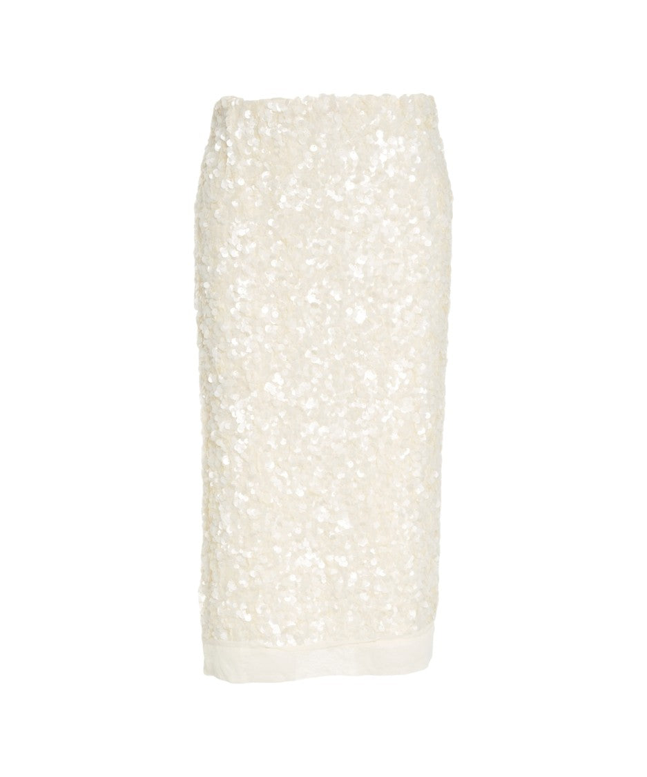 Second Female Sequined Midi Skirt With Shimmering Finish