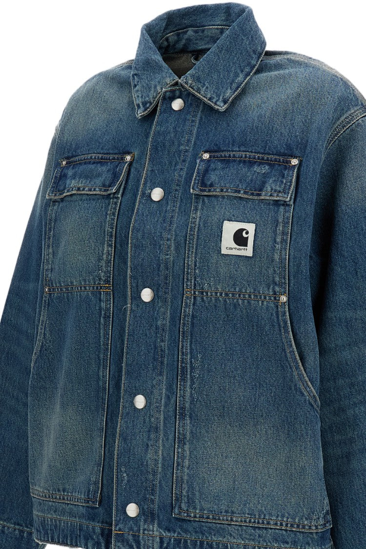 Carhartt Wip Boxy Denim Jacket With Reinforced Pockets