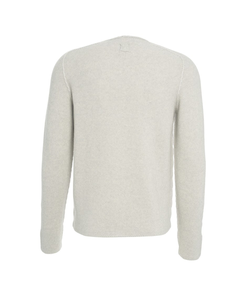 Hannes Roether Ribbed Wool Sweater With Classic Neckline