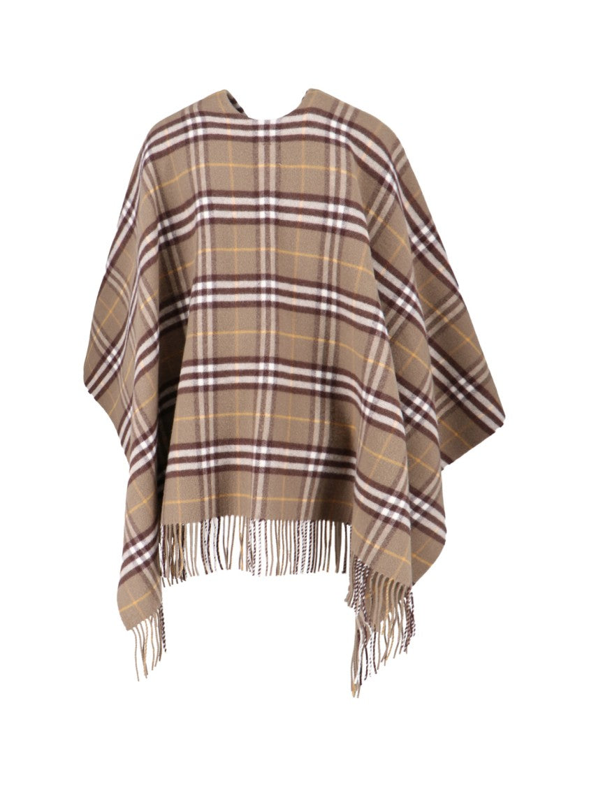Burberry Wool-Cashmere Poncho – Brown