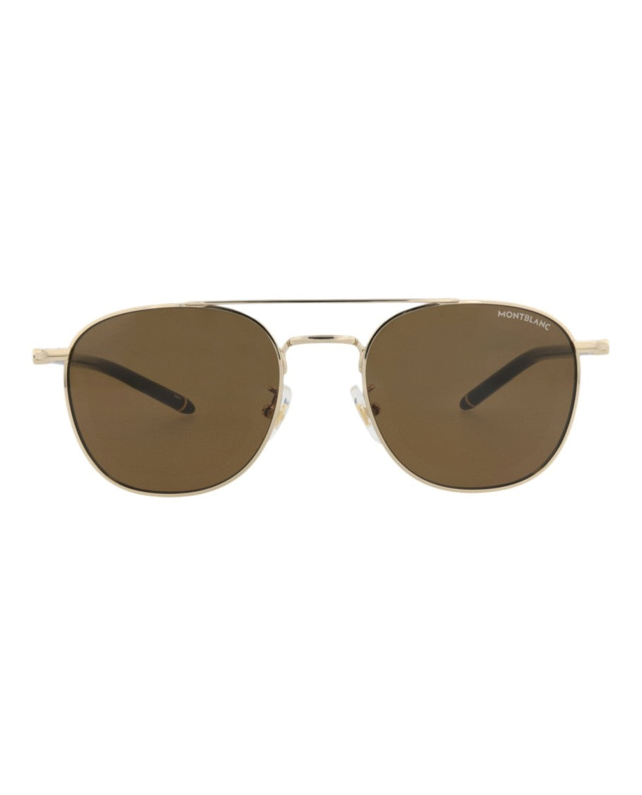 Montblanc Aviator-Frame Metal Sunglasses