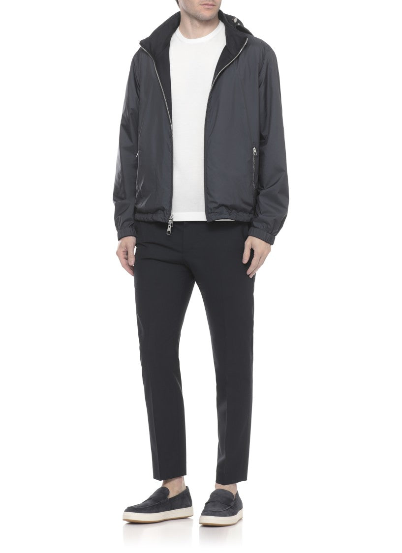 Montecore Blue Wool Hooded Jacket
