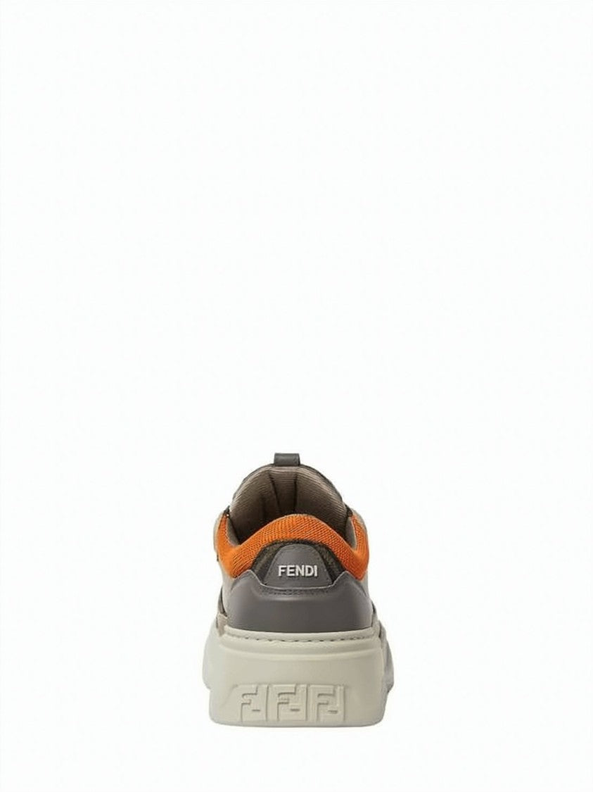 Fendi Layered Design Sneakers With Calf Leather