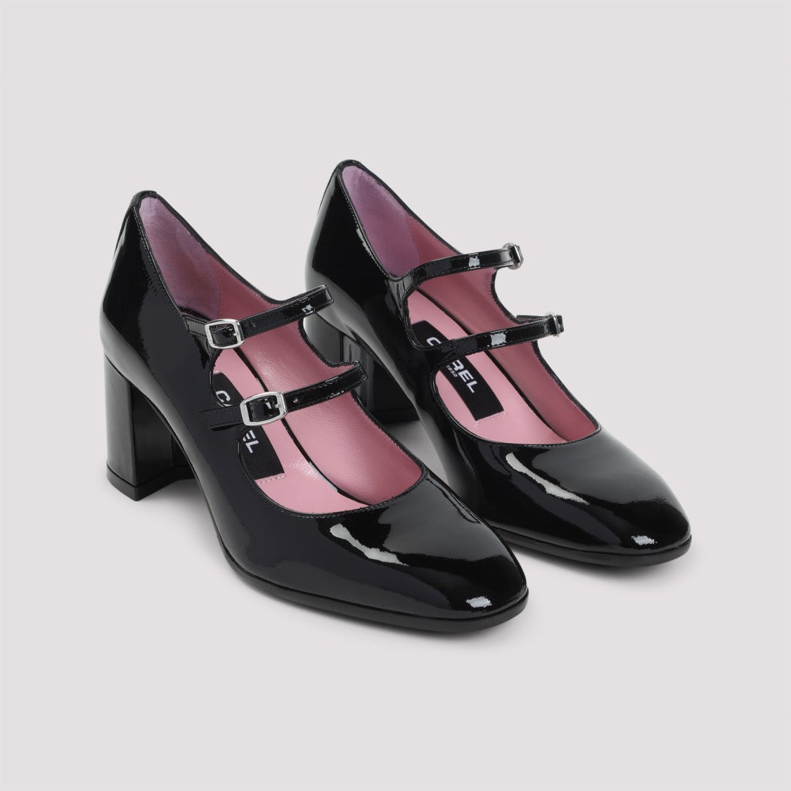 Carel Paris Alice Mary Jane Black Patent Leather Pumps