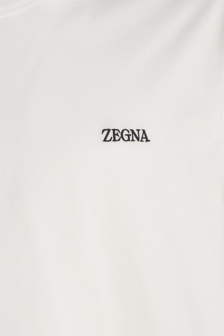 Zegna Classic White T-Shirt With Subtle Logo