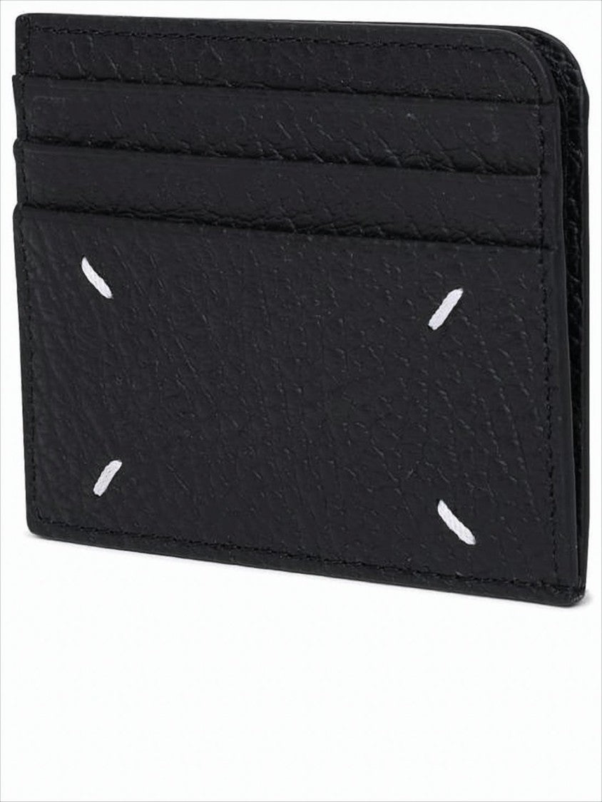 Maison Margiela Textured Black Leather Cardholder