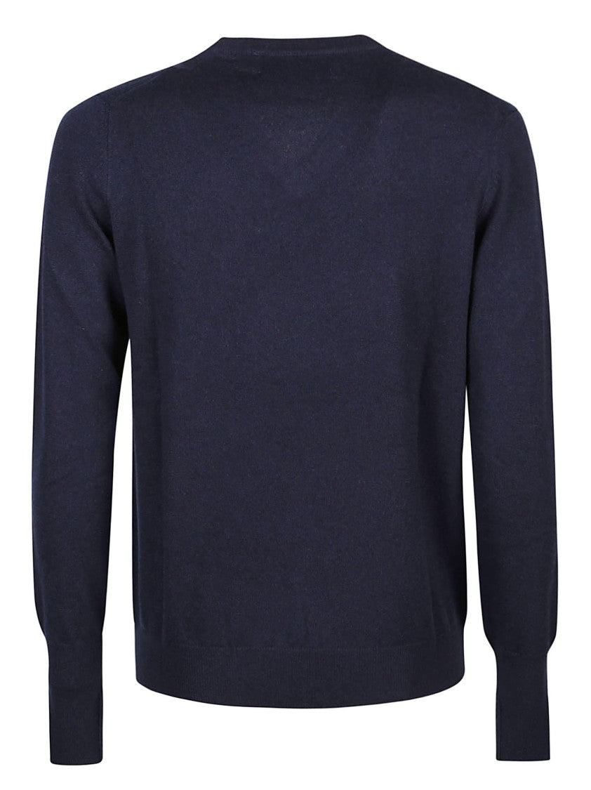 Ballantyne Plain V-Neck Cashmere Sweater