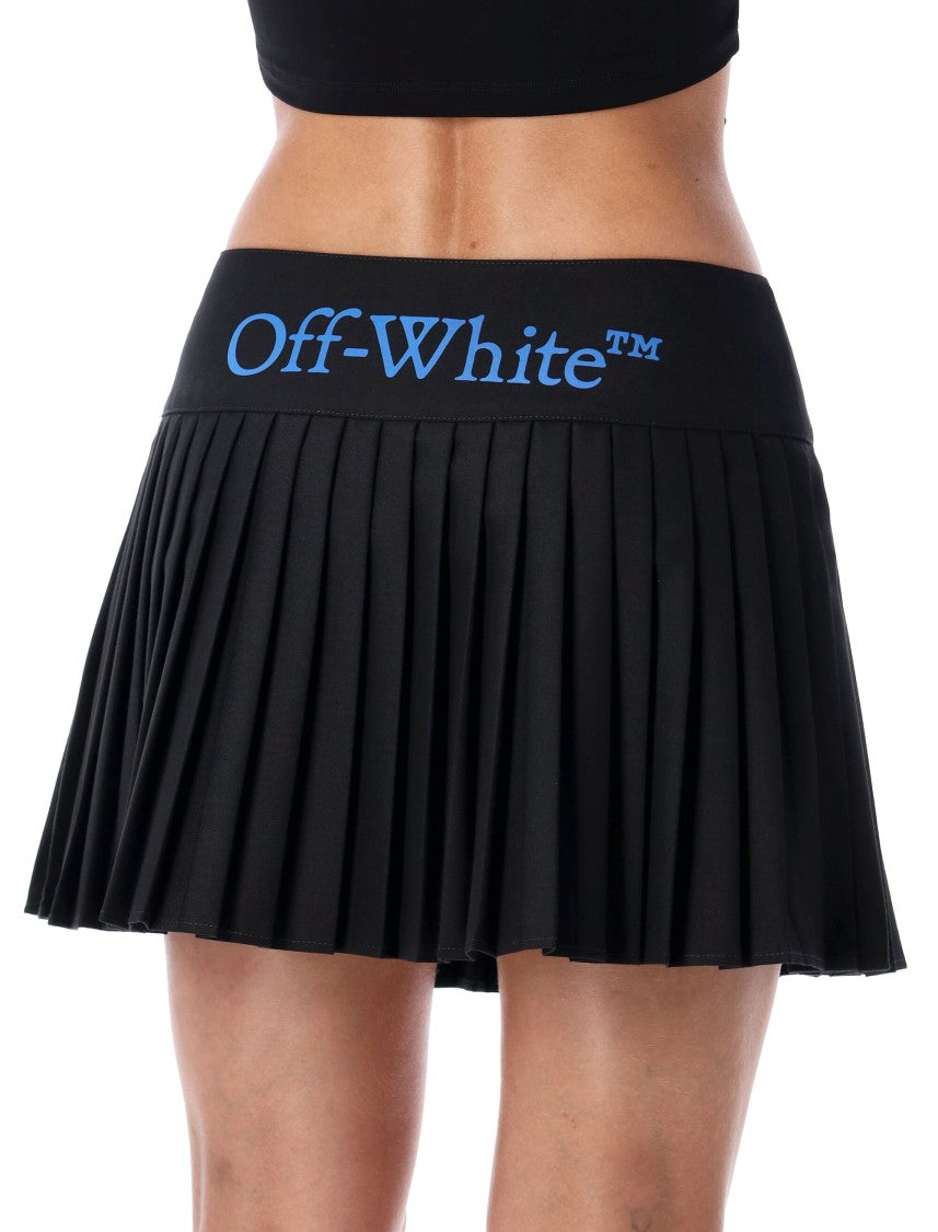 Off-White Pleated Mini Skirt