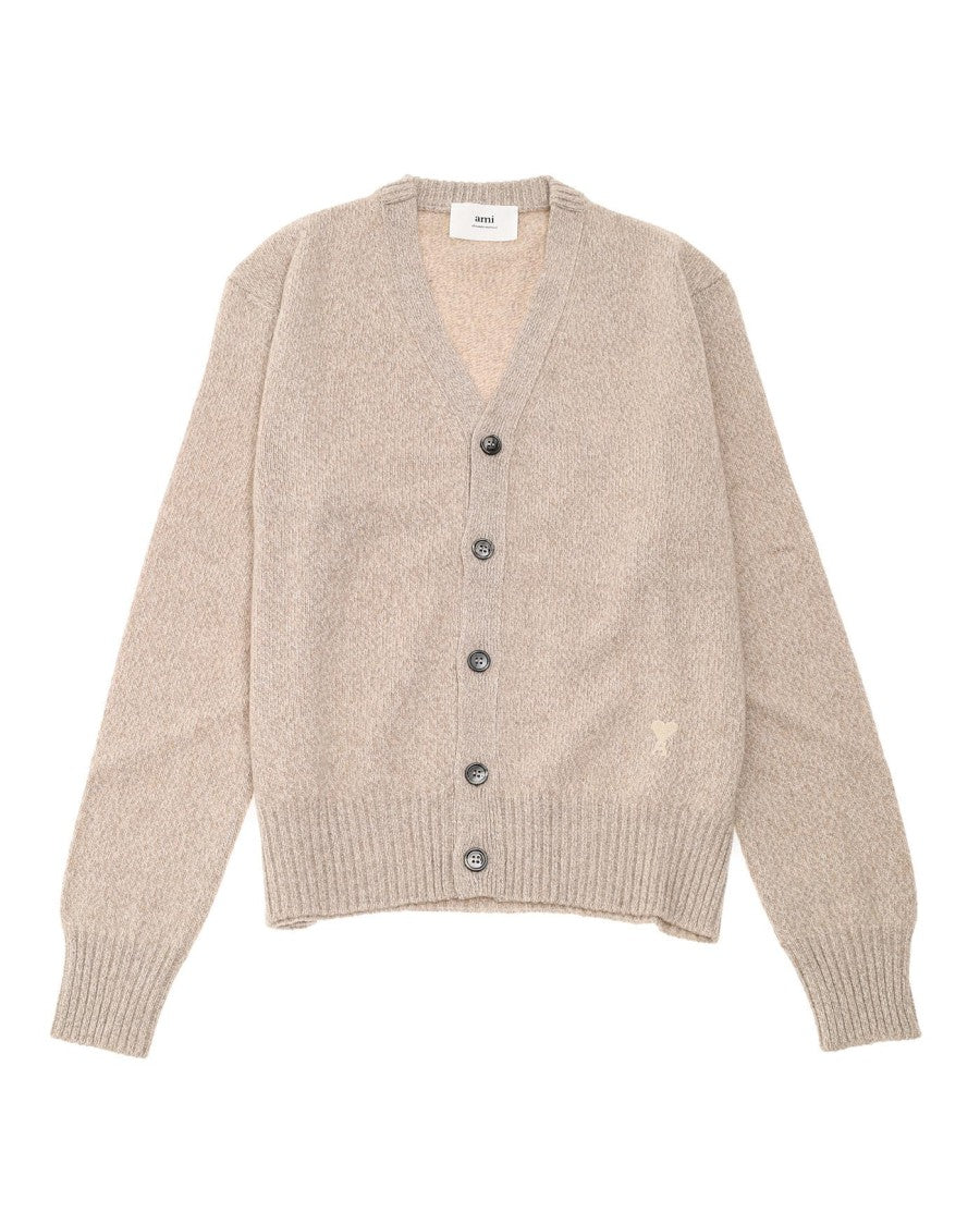 Ami Cashmere Cardigan With V-Neck