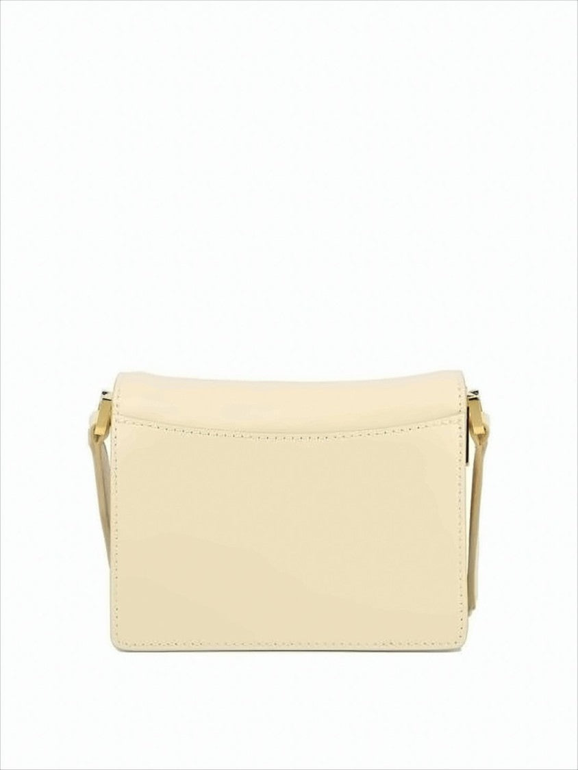 Marni Structured Cowhide Leather Shoulder Bag With Flap Closure