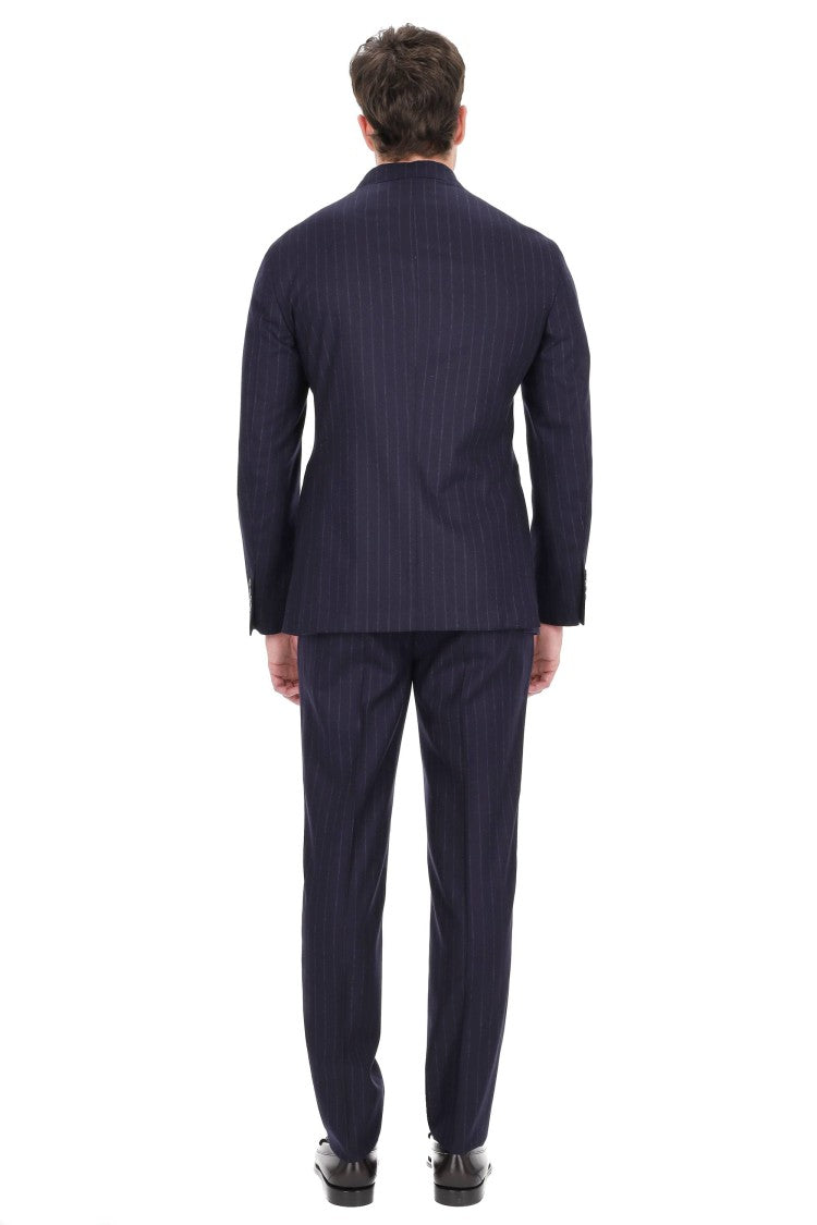 Barba Double-Breasted Pinstripe Wool Comfort Suit