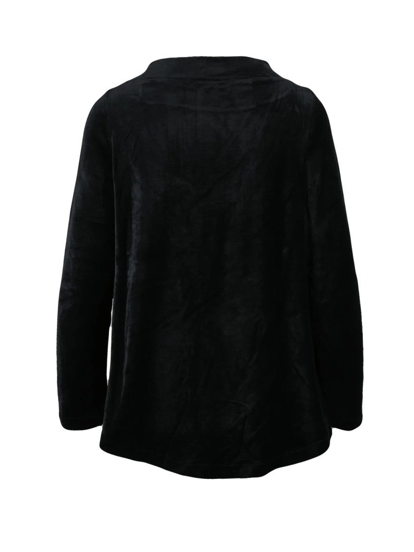 Mama B. Black Fluid Fit Stretch Chenille Sweatshirt