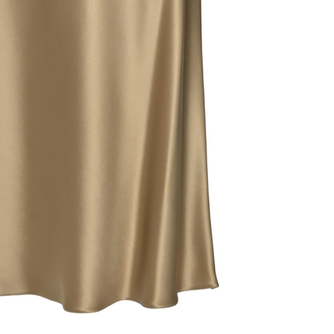 Max Mara Camel Silk Satin Carnet Skirt