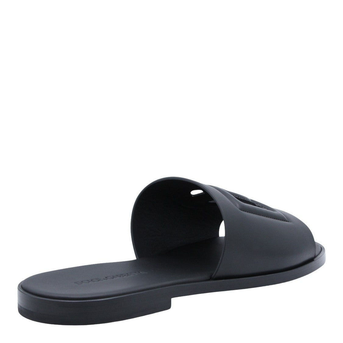 Dolce & Gabbana Matte Black Flat Shoes With Rounded Toe