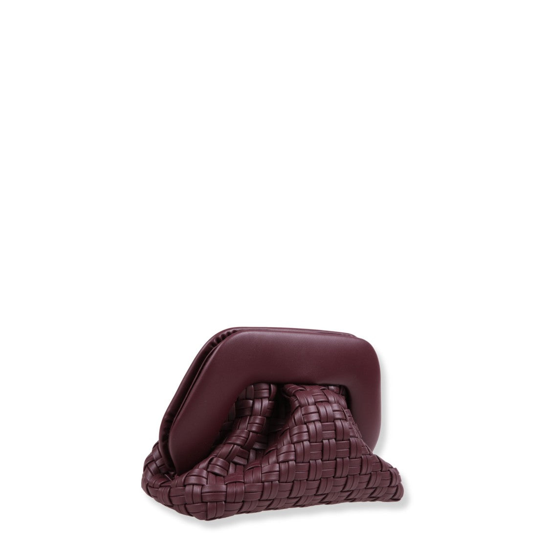 Themoirè Micro-Woven Tote Bag In Prune Shade