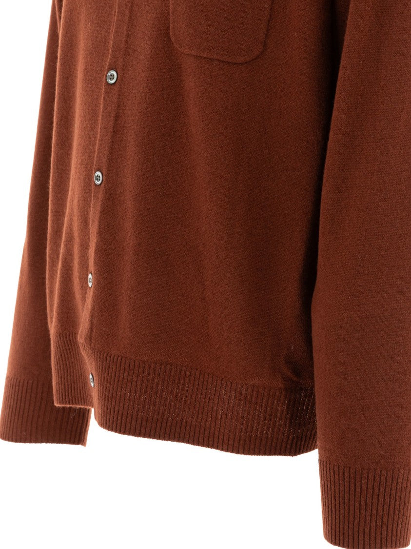 Undercover Brown Wool-Cashmere Blend Cardigan