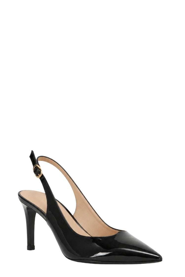 Stuart Weitzman Black Power Pointed Toe Patent Leather High Heel Pumps