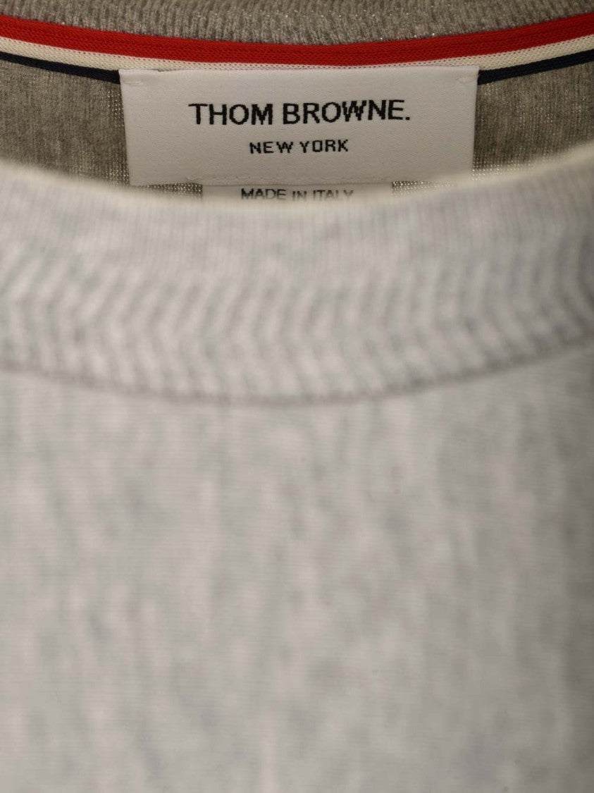 Thom Browne Grey Crew Neck T-Shirt