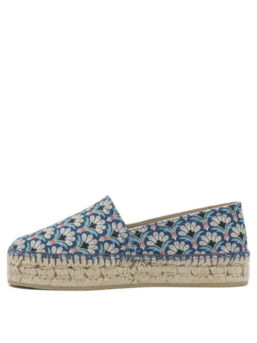 Etro Floral-Pattern Cotton Espadrilles