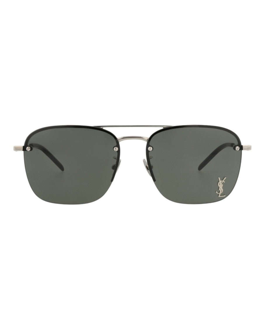 Saint Laurent Aviator-Frame Metal Sunglasses