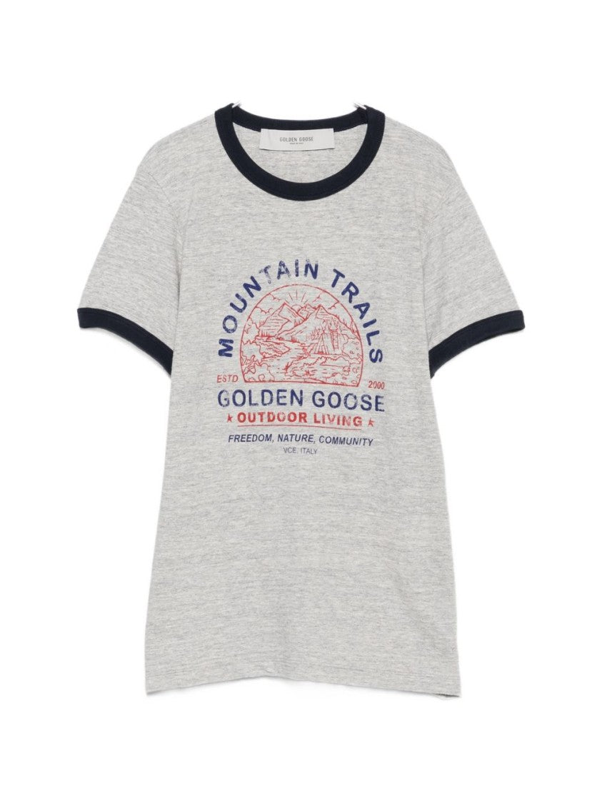 Golden Goose Heather Grey Vintage Graphic T-Shirt