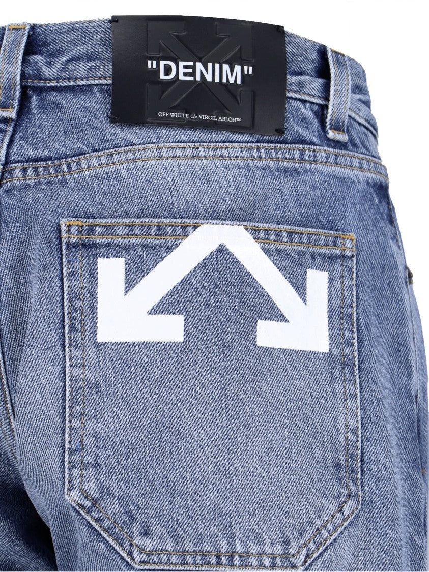 Off-White "Half-Arrow" Straight Jeans – Blue