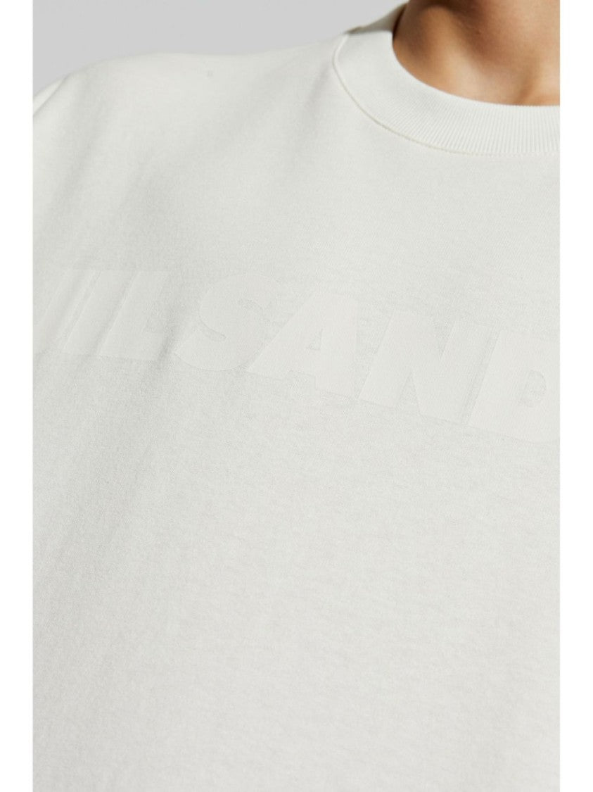Jil Sander White Long-Sleeved Relaxed Fit T-Shirt