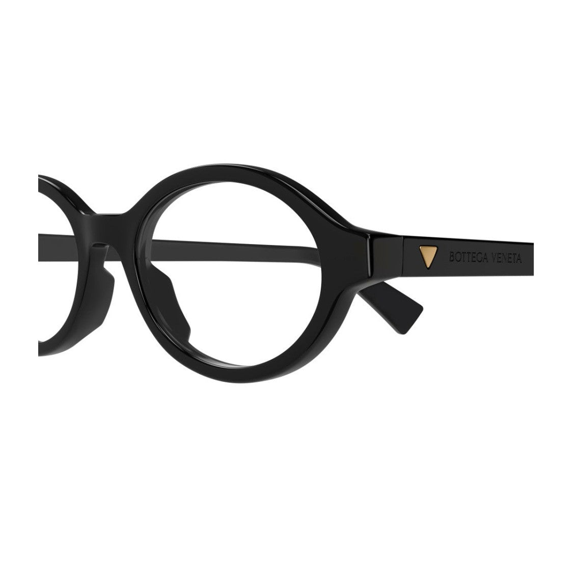 Bottega Veneta Black Bv1367o Linea Triangle Acetate Oval Sunglasses