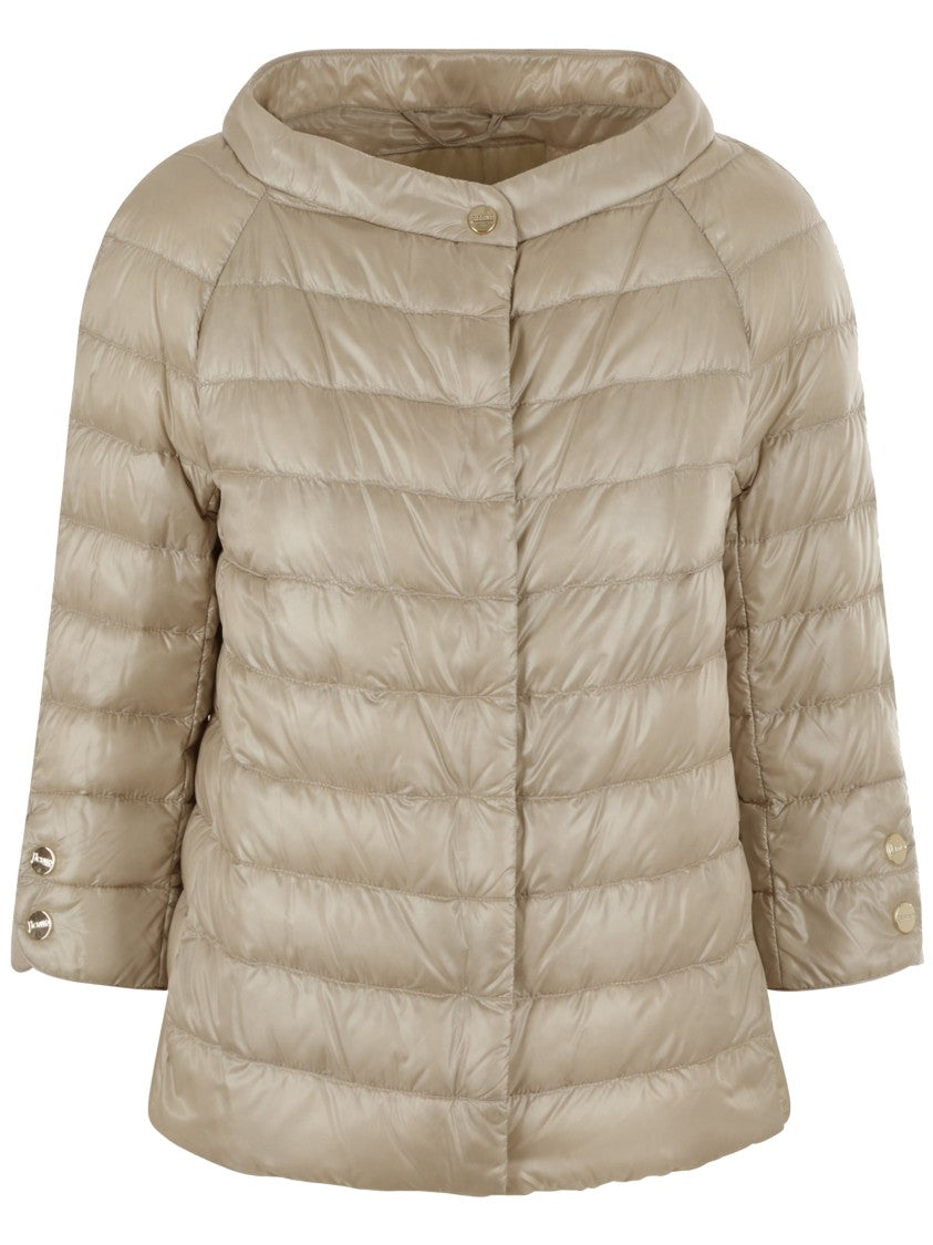 Herno Neutral Piumino Lightweight Petal Sleeve Jacket