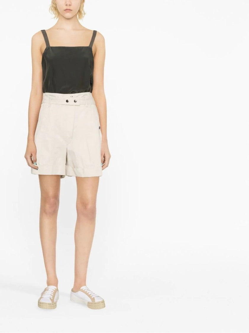 Fabiana Filippi Silk Blend Top With Design And Sparkling Straps