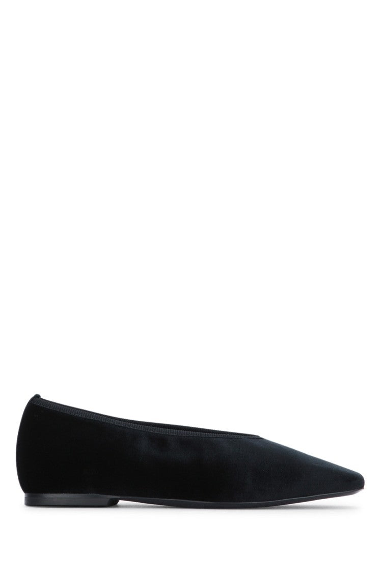 Totême Minimalist Velvet Ballerinas